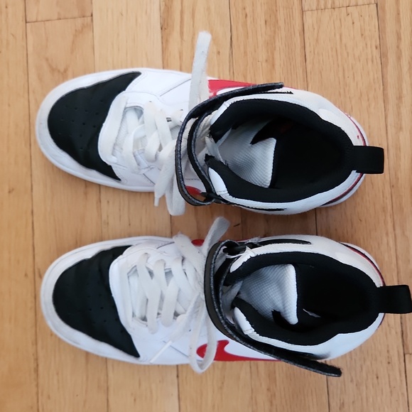Nike Court Borough Mid 2, size 5Y, white/black/university red - Picture 13 of 16